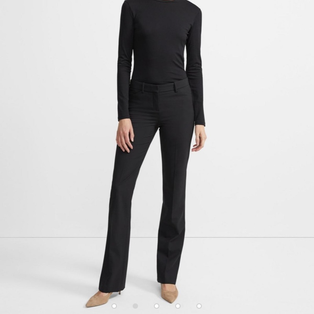 Theory, black flare trouser